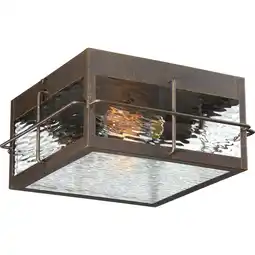 Walmart Quoizel Ward 2-Light 12 Outdoor Ceiling Light in Gilded Bronze offer