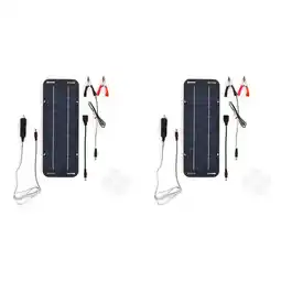 Walmart 2X 12V 30W Portable Solar Panel Car Boat Power Battery Charger Maintainer for Motorcycle Tractor RV offer