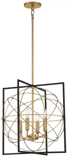 Walmart Minka Lavery - Titans Trace - 4 Light Pendant -Traditional Installation offer