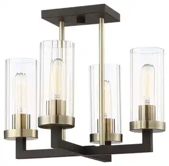 Walmart Minka Lavery - Ainsley Court - 4 Light Semi-Flush Mount in Transitional Style offer