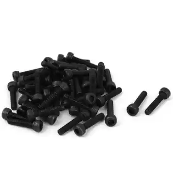 Walmart M3 x 14mm Carbon Steel Hex Socket Cap Head Screws Bolts Fastener Black 50 Pcs offer