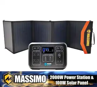 Walmart Massimo 1200W/1132Wh Portable Power Station with 100W Solar Panel Combo offer