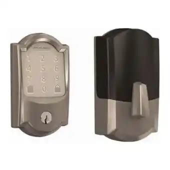 Walmart Schlage Camelot Satin Nickel Encode Wi-Fi Smart Door Lock with Alarm offer