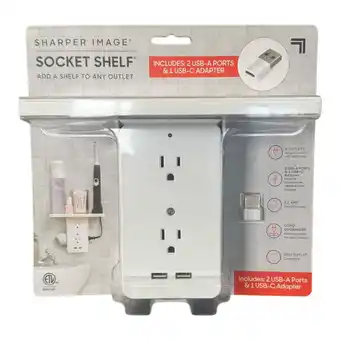 Walmart Sharper Image 6-Outlet Cordless Wall Extender with 2-USB Ports a offer