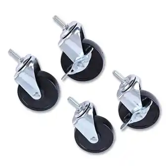 Walmart Alera Optional Casters For Wire Shelving, 125 lbs/Caster, Black, 4/Set -ALESW790004 offer