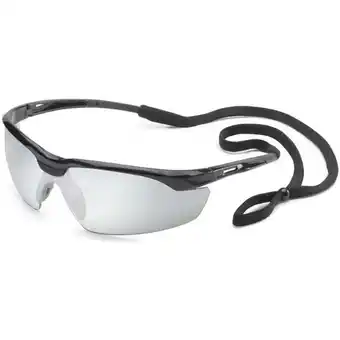 Walmart Gateway Safety 280300872 Black & Silver Mirror Conqueror Safety Glasses with Retainer offer