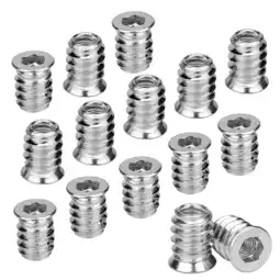 Walmart M6 x 15mm Zinc Alloy Hexagon Head Inserts for Furniture, Chairs & Beds 100pc Wood Screw Set offer