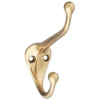 Walmart N198-101 Hat & Coat Hook, Polished Solid Brass - Quantity 1 offer