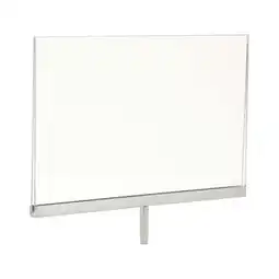 Walmart 7 in. H x 11 in. W Acrylic Sign Holder with 1 1/2 in. Swedge Stem (Pack of 24) offer