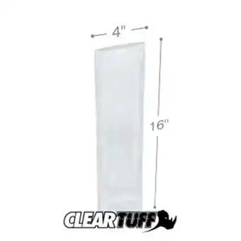 Walmart International Plastics PB20416 4 x 16 in. Clear Poly Bags, 0.002 Gauge - Case of 1000 offer