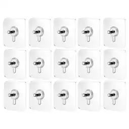 Walmart TUIBELYN Adhesive Screws Wall Mount No Drilling Sticky Hooks (20pcs) offer