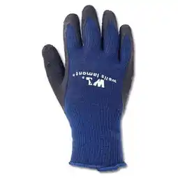 Walmart Wells Lamont 524L Mens Black On Blue Latex Coated Knit Glove, Large offer