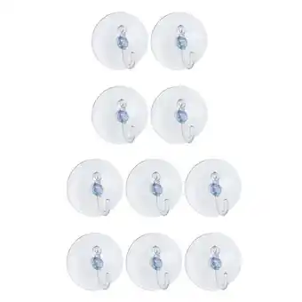 Walmart 10x WINDOW SUCTION CUP HOOKS 40/50mm SUCKER HANGER Plastic Hanging Small F6N8 offer