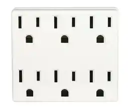 Walmart Leviton White Six-Outlet Grounding Adapter C22-6ADPT-00W offer