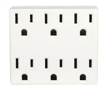 Walmart Leviton White Six-Outlet Grounding Adapter C22-6ADPT-00W offer