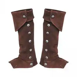 Walmart Milageto 2xPirate Boot Tops Shoes Cover Boot Top Covers for Stage Performance Carnivals Brown offer