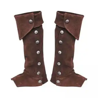 Walmart Milageto 2xPirate Boot Tops Shoes Cover Boot Top Covers for Stage Performance Carnivals Brown offer