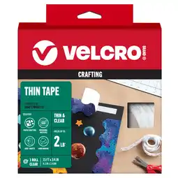 Walmart VELCRO Brand Crafting Thin Clear Tape 15ft x 3/4in Roll Clear 91325 offer