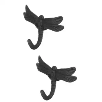 Walmart 2 Sets Dragonfly Hook Jacket Hanger Decor Hat Hooks Decorate Wall Mount Wrought Iron offer