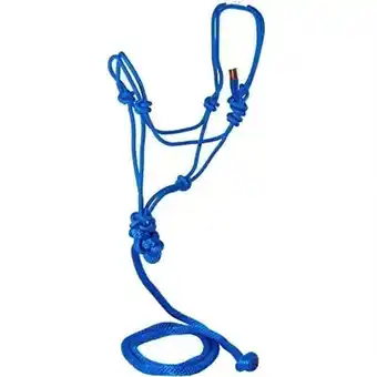 Walmart Hamilton Halter Company - Rope Halter With Lead Adult Horse- Blue Average - RHL AVBL offer