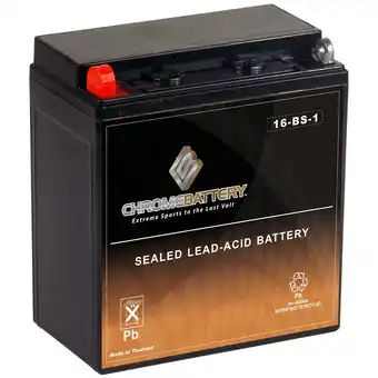 Walmart Chrome Battery YTX16-BS (16-BS 12 Volt,14 Ah, 230 CCA) Motorcycle Battery for Ducati 906cc Paso 1992 offer