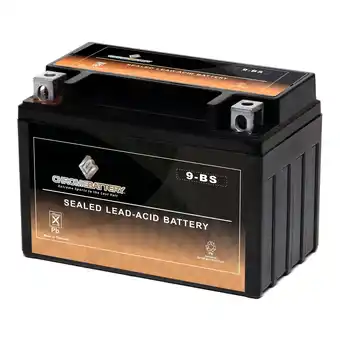 Walmart Chrome Battery YTX9-BS (9-BS 12 Volt,8 Ah, 120 CCA) Motorcycle Battery for Honda Cbr600 600cc 87-'00 offer