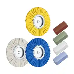 Walmart MAGIDEAL 3 Pieces Polishing Wheel Blue Coarse Polishing 8 Airway Buffing Wheels Set offer