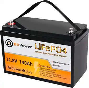 Walmart Btrpower 12V 140AH LiFePO4 Battery Deep Cell for Home Storage Trolling RV System Solar Marine offer