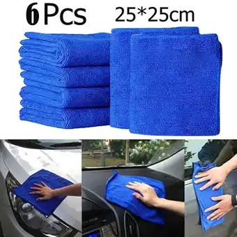 Walmart JunYeShi Under 10 Dollar New Car Wash Towels,Microfiber Cleaning Duster,6Pcs Detailing Cloths offer