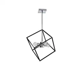 Walmart 4 Light Pendant, Polished Chrome & Matte Black Finish offer