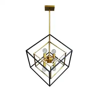 Walmart 6 Light Pendant, Vintage Bronze & Matte Black Finish offer