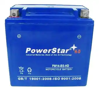 Walmart PowerStar HD 12 Volt 3YR Warranty ATV Battery for Honda 650cc TRX650 FourTrax Rincon offer