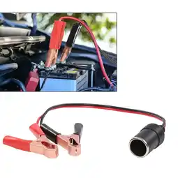 Walmart G-Plus 12V Battery To Cigarette Lighter Adapter Alligator Clamp Clip 12 Volt Car Socket Red+Black offer