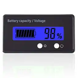 Walmart KITPIPI 12V 24V 36V 48V Battery Capacity Monitor& Indicator with LCD Display Blue Backlight offer