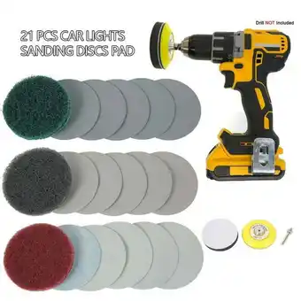 Walmart 21PCS 3 Buffing Waxing Polishing Sponge Pads Kit Tool For Car Polisher Drill offer