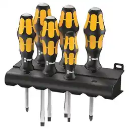 Walmart Wera 05018282001 Chiseldriver Screwdriver Set with Rack, 6 Piece offer