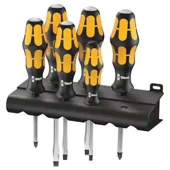 Walmart Wera 05018282001 Chiseldriver Screwdriver Set with Rack, 6 Piece offer