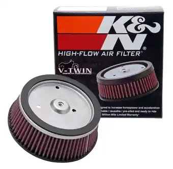 Walmart K&N High Performance HD-0800 Washable Premium Engine Air Filter for 001-2008 Harley Davidson Models offer