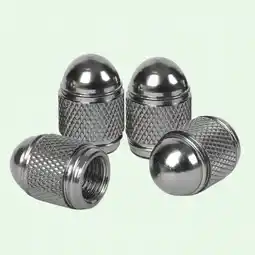 Walmart Aluminum Polished Metal Chrome Tire Valve Stem Caps (4 Pack) offer