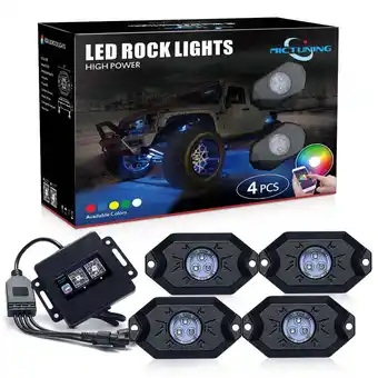 Walmart Mictuning High Power 2nd-Gen RGB LED Rock Lights, 4 Pieces offer