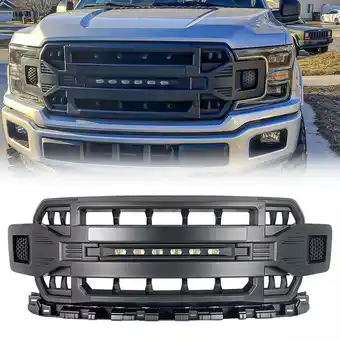 Walmart AMERICAN MODIFIED Armor Grille Compatible with 2018-2020 Ford F150, Black offer