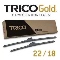 Walmart TRICO Gold 2 Pack All Weather Automotive Replacement Wiper Blades 22 and 18 Inch (18-2218) offer