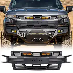 Walmart American Modified Armor Grille 2019-2021 Chevy Silverado 1500, Matte Black offer