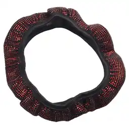 Walmart UHUSE Red Auto 15''/37-38cm Car Diamond Steering Wheel Cover Bling Shining Universal offer