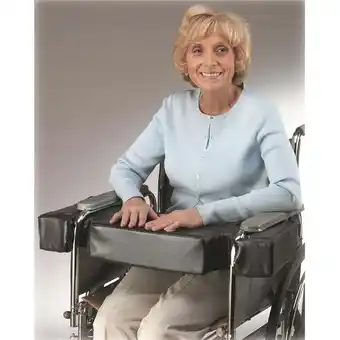 Walmart Skil-Care 307034 3.25 in. Lap Top Thick 16 in. Cushion with Cutouts for Half-Arm Wheelchairs offer