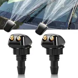 Walmart 2 Pcs Car Dual Holes Windshield Washer Nozzle Wiper Water Spray Jet Adjustable offer