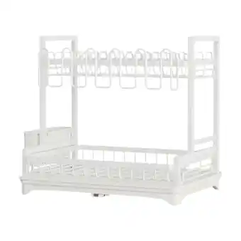 Walmart Baoblaze 2 Tier Saving Space Dish Drying Rack for Kitchen Counter for Home Camping RV White offer