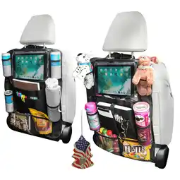 Walmart 2X Haussimple Car Back Seat Organizer 9 Pocket Auto Storage Kick Mat iPad Holder offer