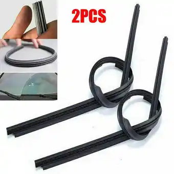 Walmart 2Pcs 26 Silicone Wiper Blade Frameless for Auto Windshield Black offer