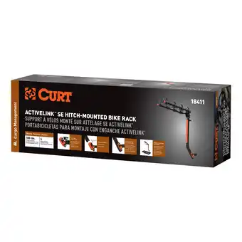 Walmart CURT 18411 ActiveLink SE Hitch-Mounted Bike Rack, 4 Bikes, 2 Shank offer